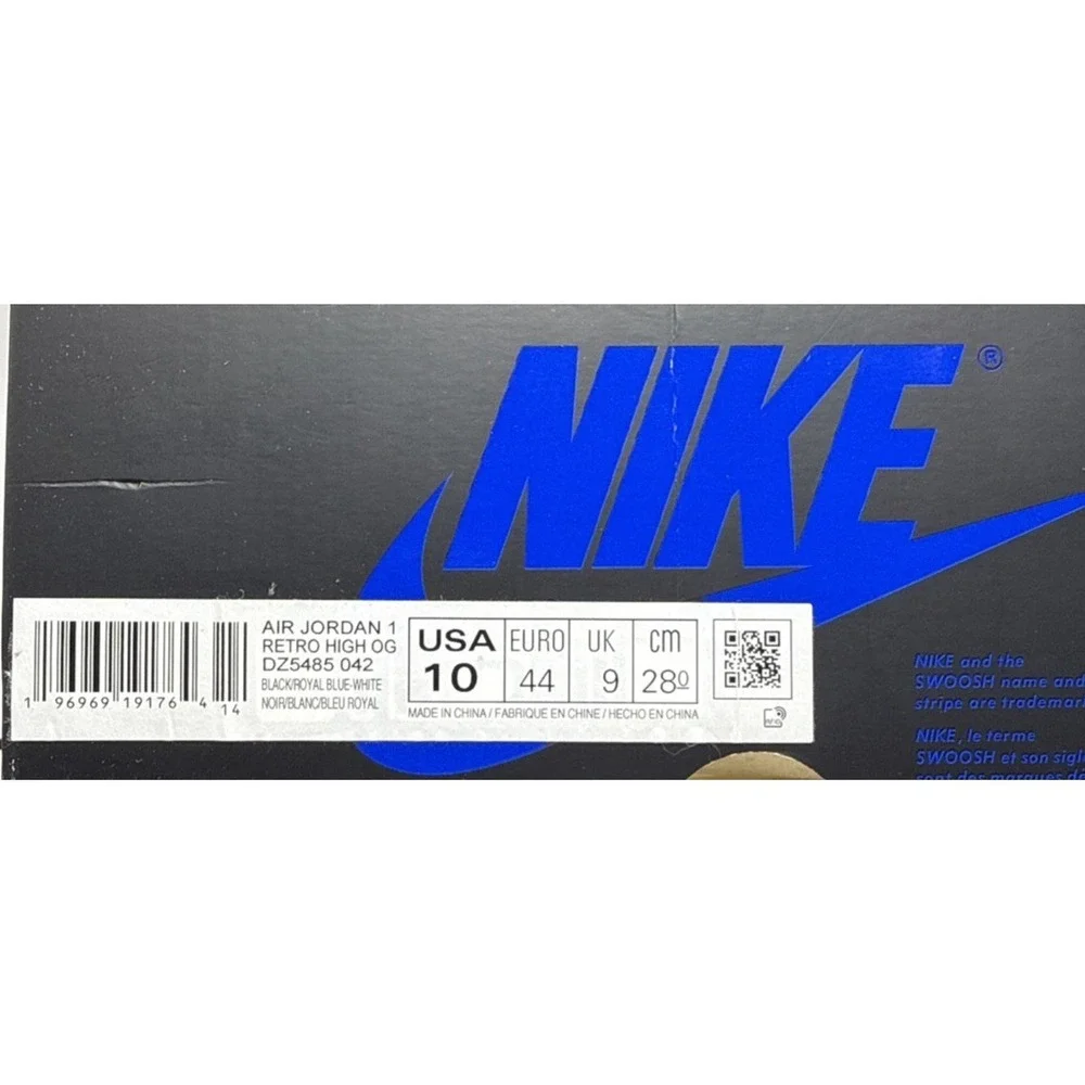 Nike Air Jordan 1 Retro High OG Black Royal Reimagined Size 10 Chicago Bred XI